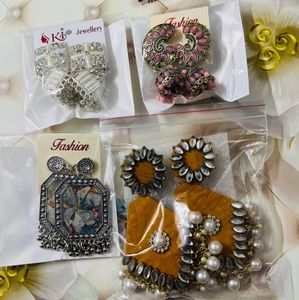 4 Earrings Combo