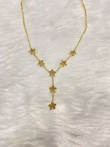 White Star Y Necklace