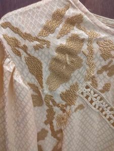 Golden Ruffle Tiered Dress