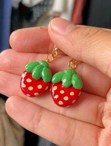 Strawberry 🍓 Clay Earrings