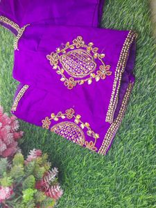 Purple Aariwork Blouse