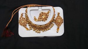 Gold Stone diamond Jewellery Set