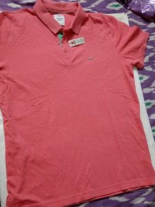 CUTE PEACH COLOURED POLO SHIRT