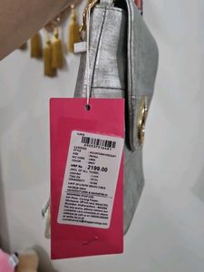 Silver Mini Top Handle Bag