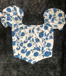 Floral Print Puff Sleeve Top