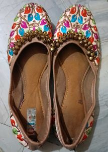 Embroidered Juttis with Bells