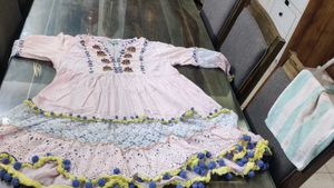Embroidered indo-western dress