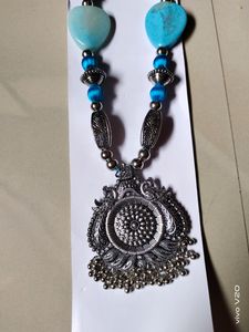 Beautiful ❤️ Silver And Blue 💙 Design Jewellery S