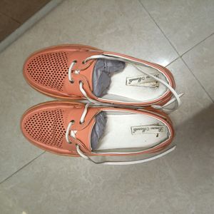 Bruno Manetti Peach Leather Lace Shoes Size - UK 5/EUR - 38
