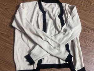 Cardigan with Black Trim