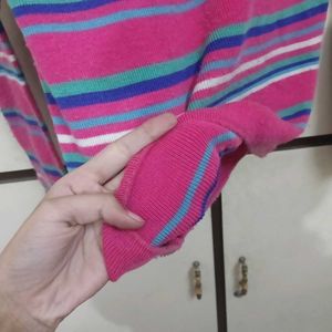 Striped Turtleneck Top