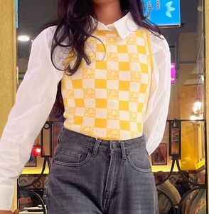 Yellow Checkered Corset Top