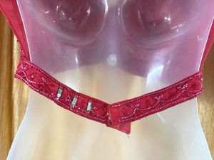 Red Beadwork Like New Blouse