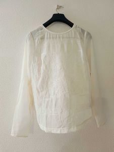 Elegant White Embroidered Blouse