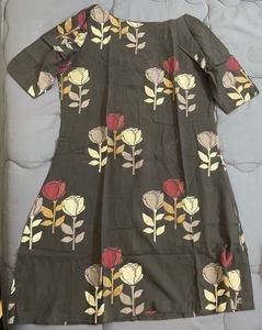 Max Cotton Dress With Beautiful Rose Print
