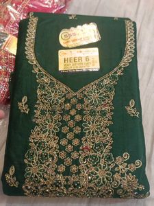 Green Embroidered Salwar Kameez