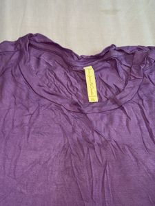 Purple Lace Sleeve Top