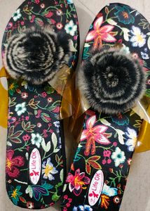 Multi Coloured Fancy Slippers For Women