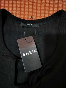 Shein Tie-Up Black Top