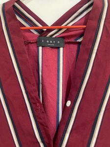 Maroon Stripped Top