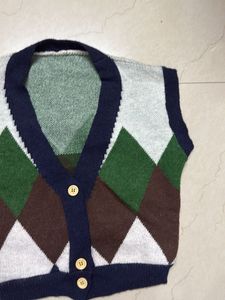 Argyle Knit Sweater Vest