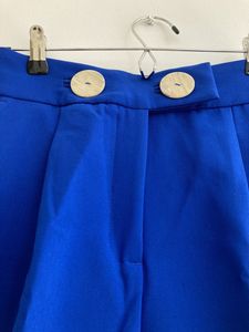 ZARA BLUE HIGH WAISTED TROUSERS