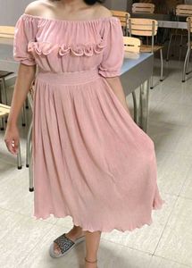 Dusty Pink Off Shoulder Dress