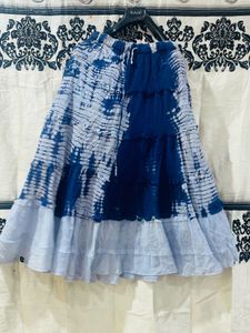 Blue Tie-Dye Y2K Skirt