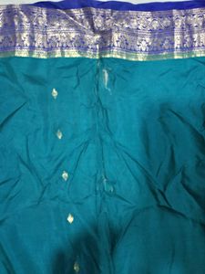 Elegant Teal &amp; Blue Saree