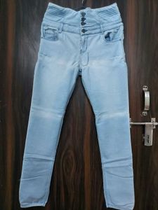 High waist straight jeans (M)