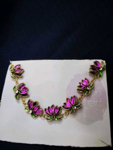 Kundan Stone Lotus Necklace
