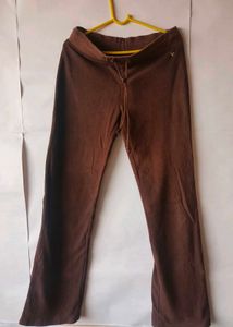 brown high-waist sweatpants/gym pant