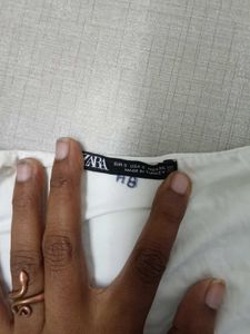 ZARA Basic White Double Layered Tank Top