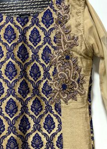 Heavy Work Kurta Set With Skirt And Dupatta