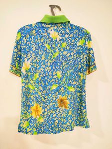 Lovely Blue Green Tshirt With Stones
