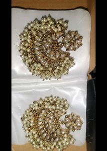 Traditional Pearl Beaded Metal Drop &amp; Dangler
