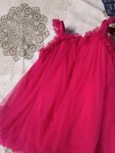 Hot Pink Tulle Party Dress Combo