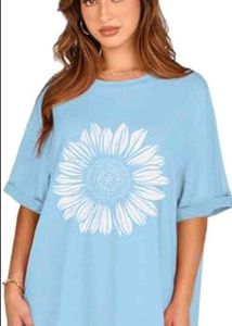 Light Blue Sunflower Tee