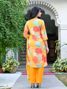 Floral Printed Kurta Set with Dupatta