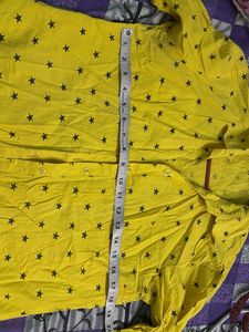 Cotton Yellow Shirt With Star Print