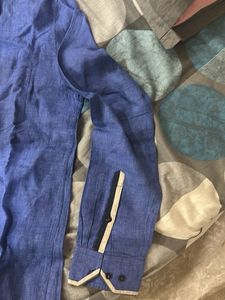 Stylish Blue Linen Shirt