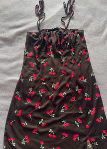 Midnight Cherry Slip Dress