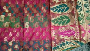Chanderi Silk Saree With Stictched Blouse