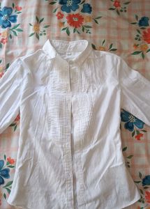 White Tuxedo Blouse