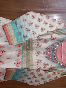 Floral Print Anarkali Dress