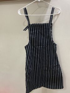 Striped Overall Dress
