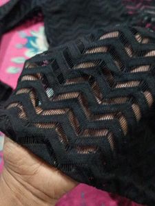 Black Lace Long Sleeve Top
