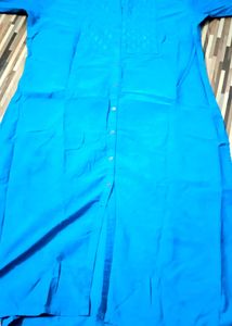 Elegant Blue Embroidered Kurta