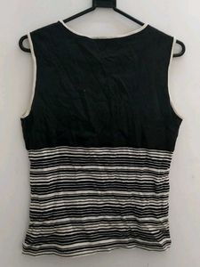 Black &amp; White Striped Tank Top