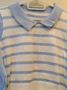 Striped Knit Top with Sleeves